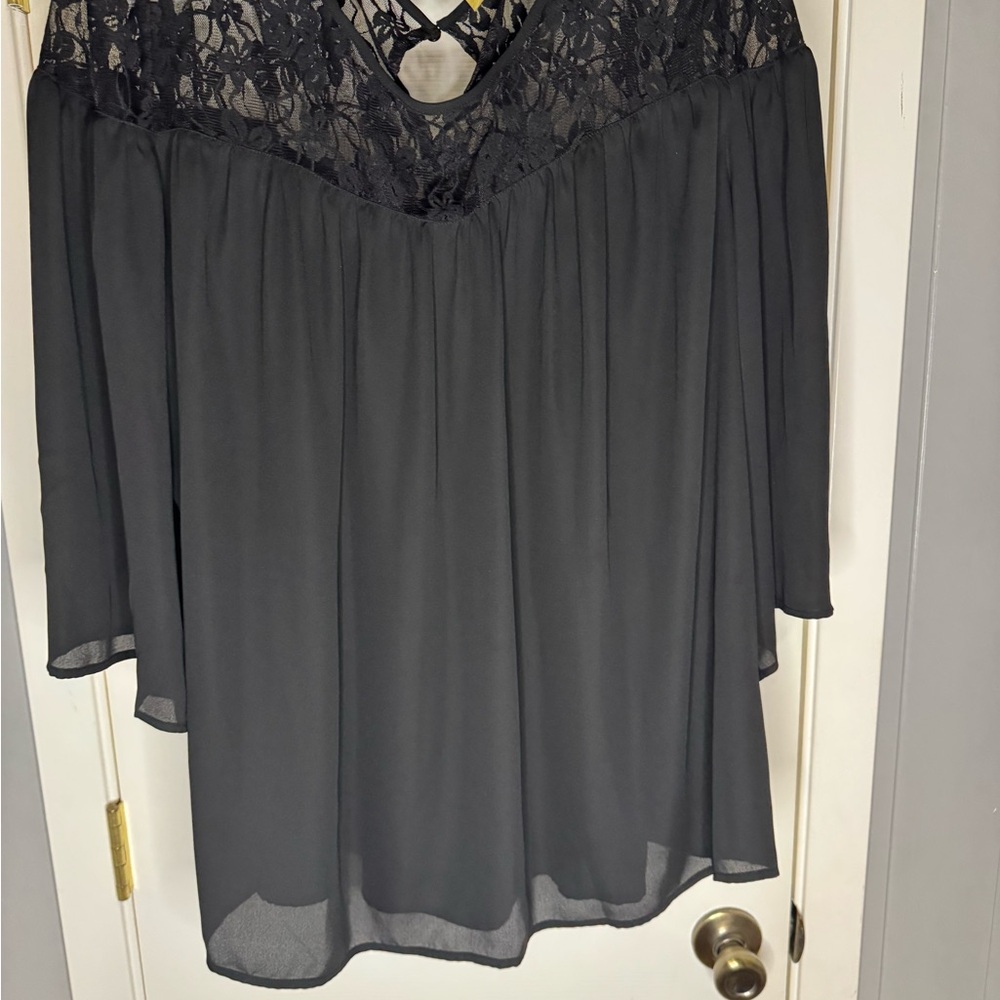 Elegant Black Lace Blouse